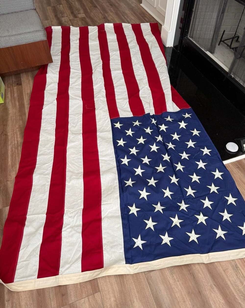 Vintage Valley Forge BEST American Flag 100% Cotton Bunting 114x58 USA MADE